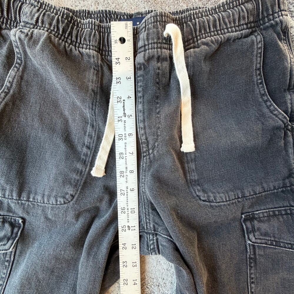 Gap Easy Jean Cargo Pants Mid-Rise Charcoal Faded Size 8 High Ankle 100% Cotton - Picture 10 of 11